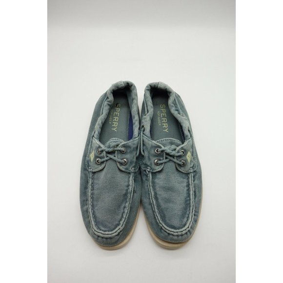 Sperry Top Sider Distressed Teal Lace Up Slip On Deck Loafers Shoes Men\'s 8.5 M main image 10